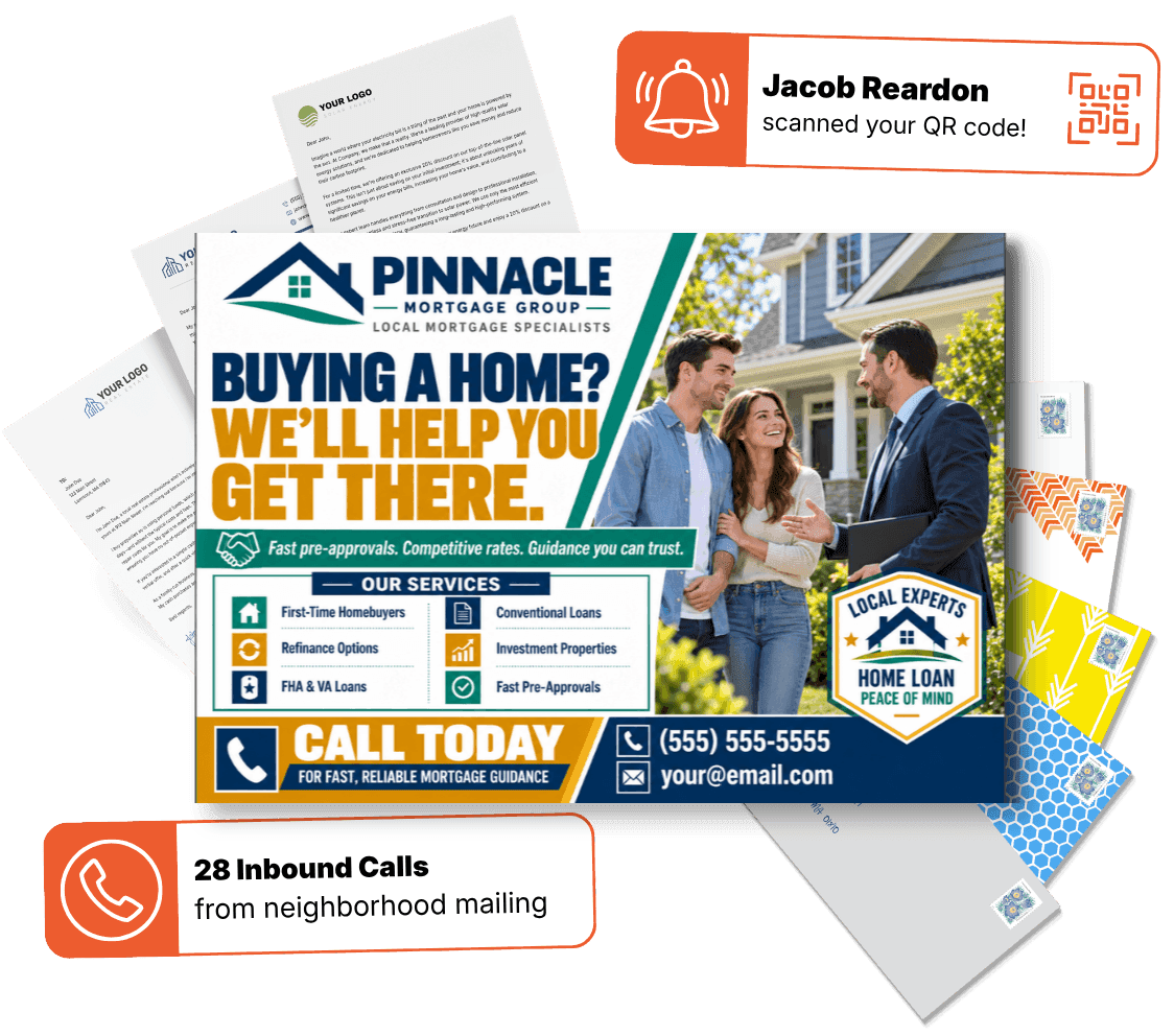 Mortgage direct mail campaign examples for homebuyer and refinance lead generation