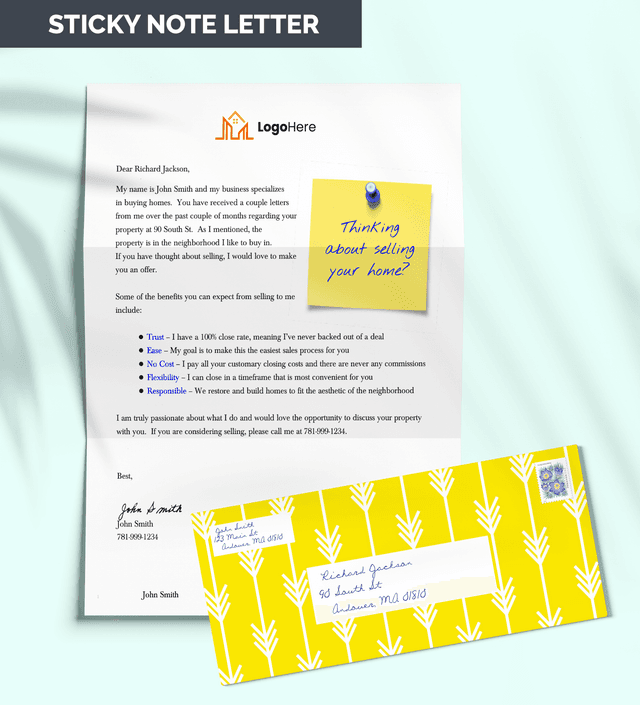 Sticky Note Letter