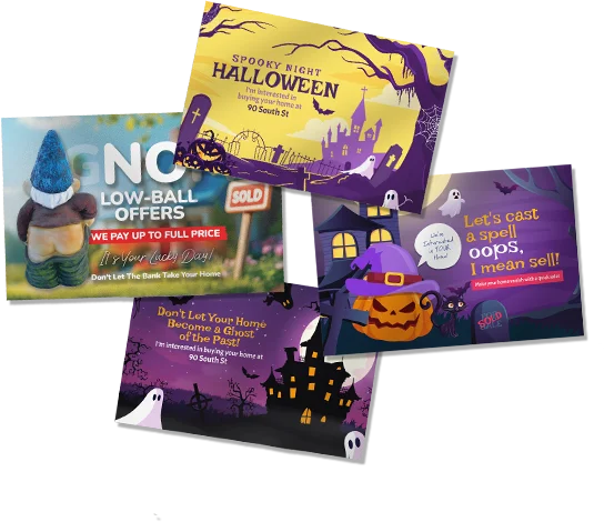 Unique postcard design with standout results Floating Postcard design for real estate investors